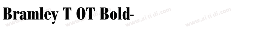 Bramley T OT Bold字体转换
